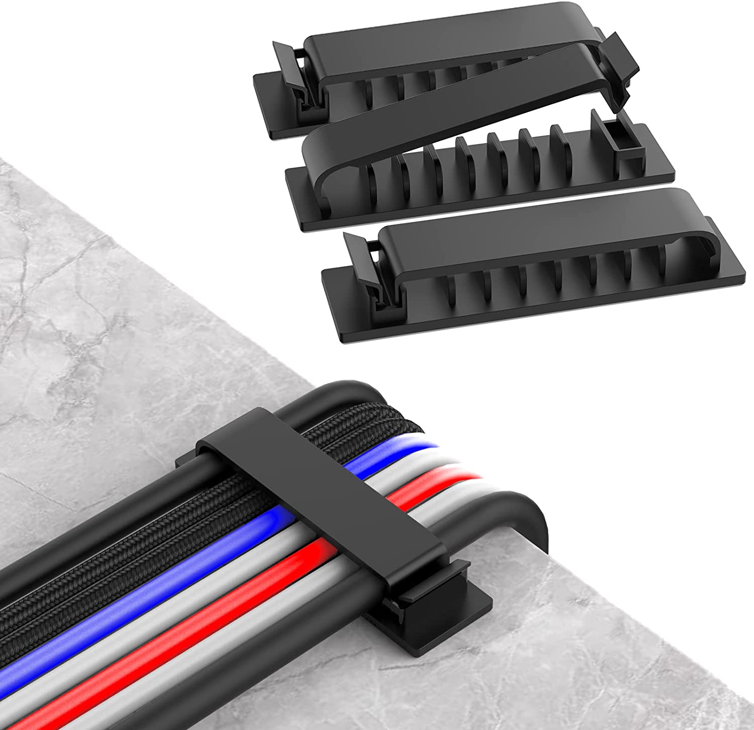Cable Management Sleeve - Cable Organizer Cord Management Wire Holder
