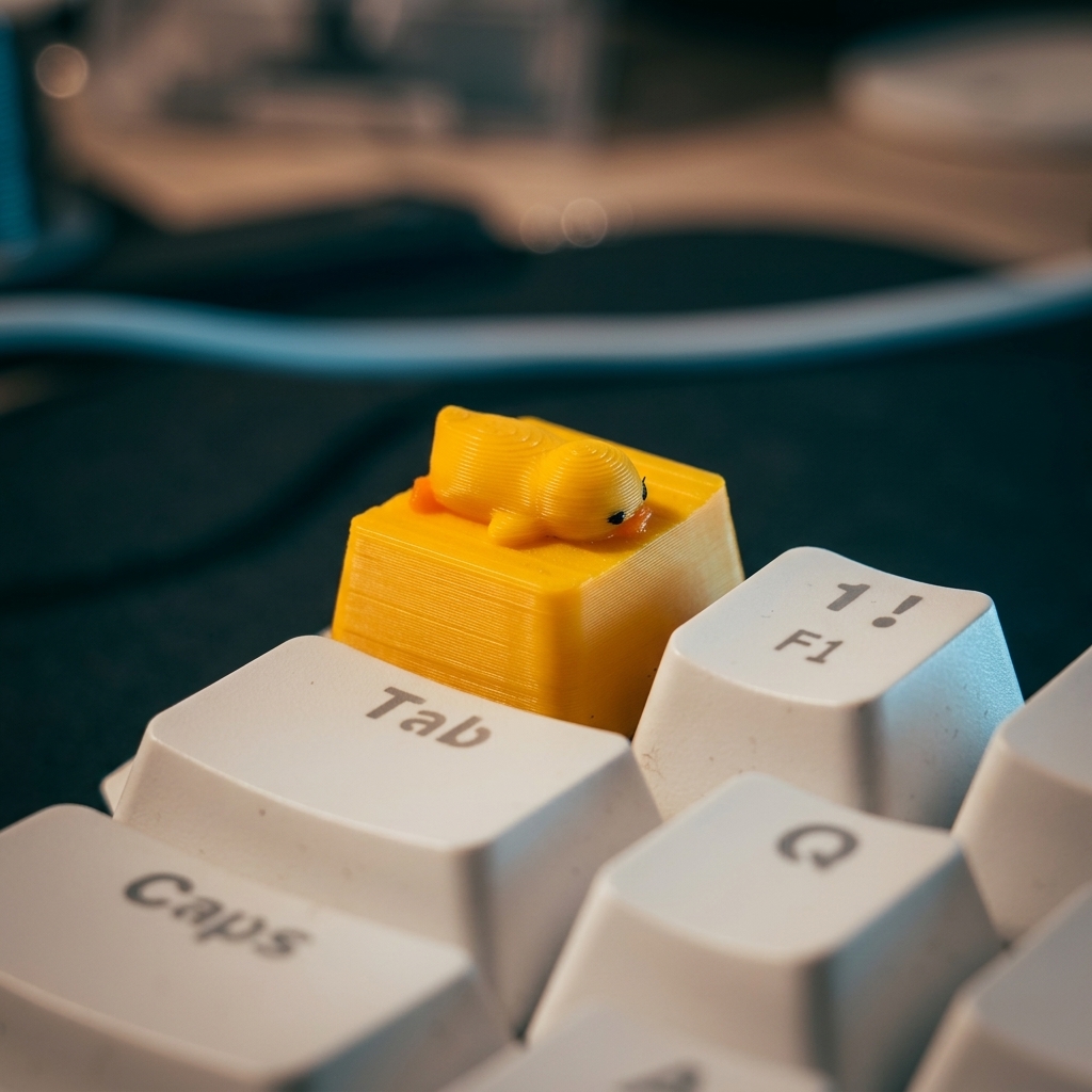 A little yellow duck lying dow - Pc Gaming Yellow review and price