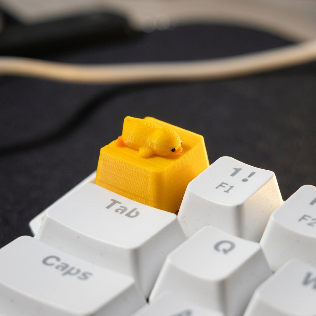A little yellow duck lying dow - Pc Gaming Yellow review and price