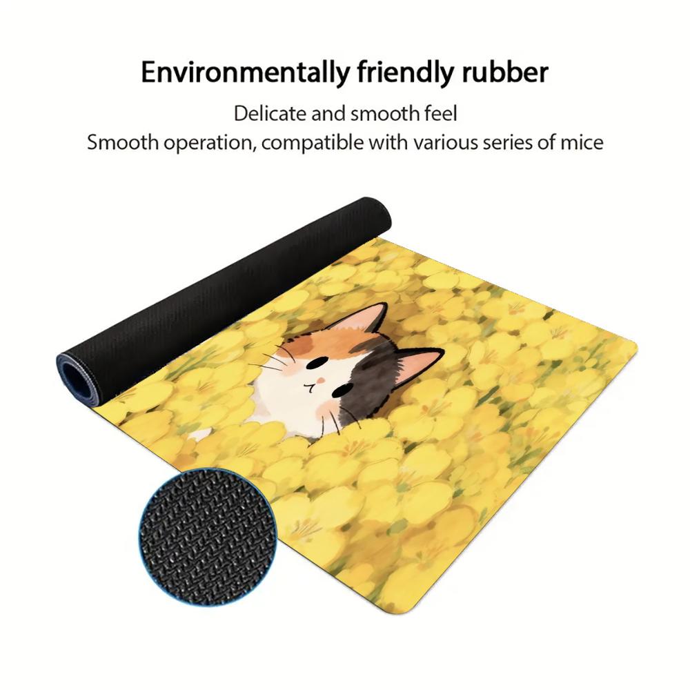 Cute Calico Cat In Yellow Flow - Pc Gaming Yellow review and price