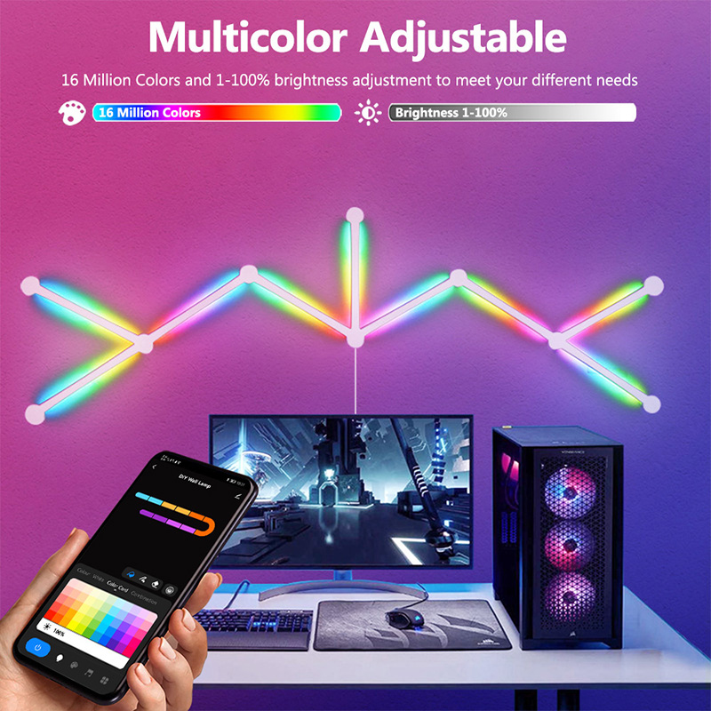 Smart RGB Wall Lamp, Bluetooth - Rgb Light Strip review and price