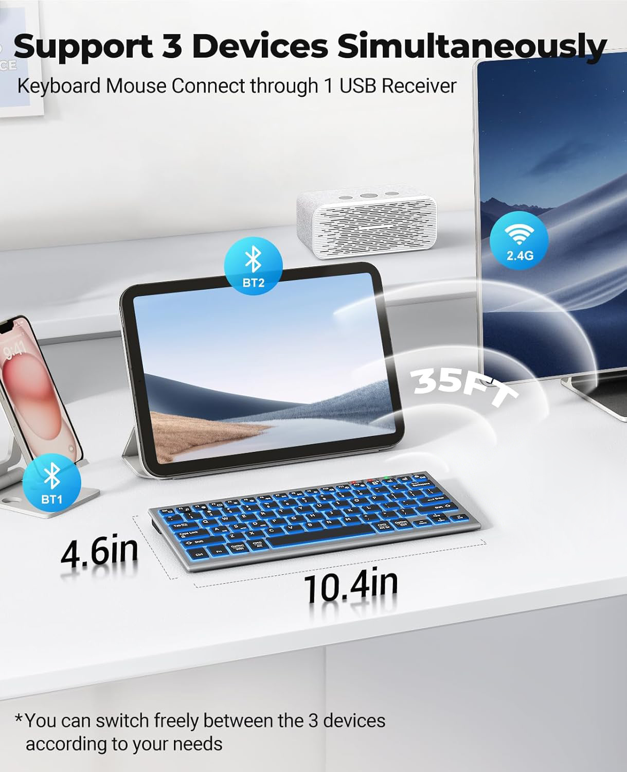 JOMAA Bluetooth Wireless Keybo - Pc Gaming Windows 7 review and price