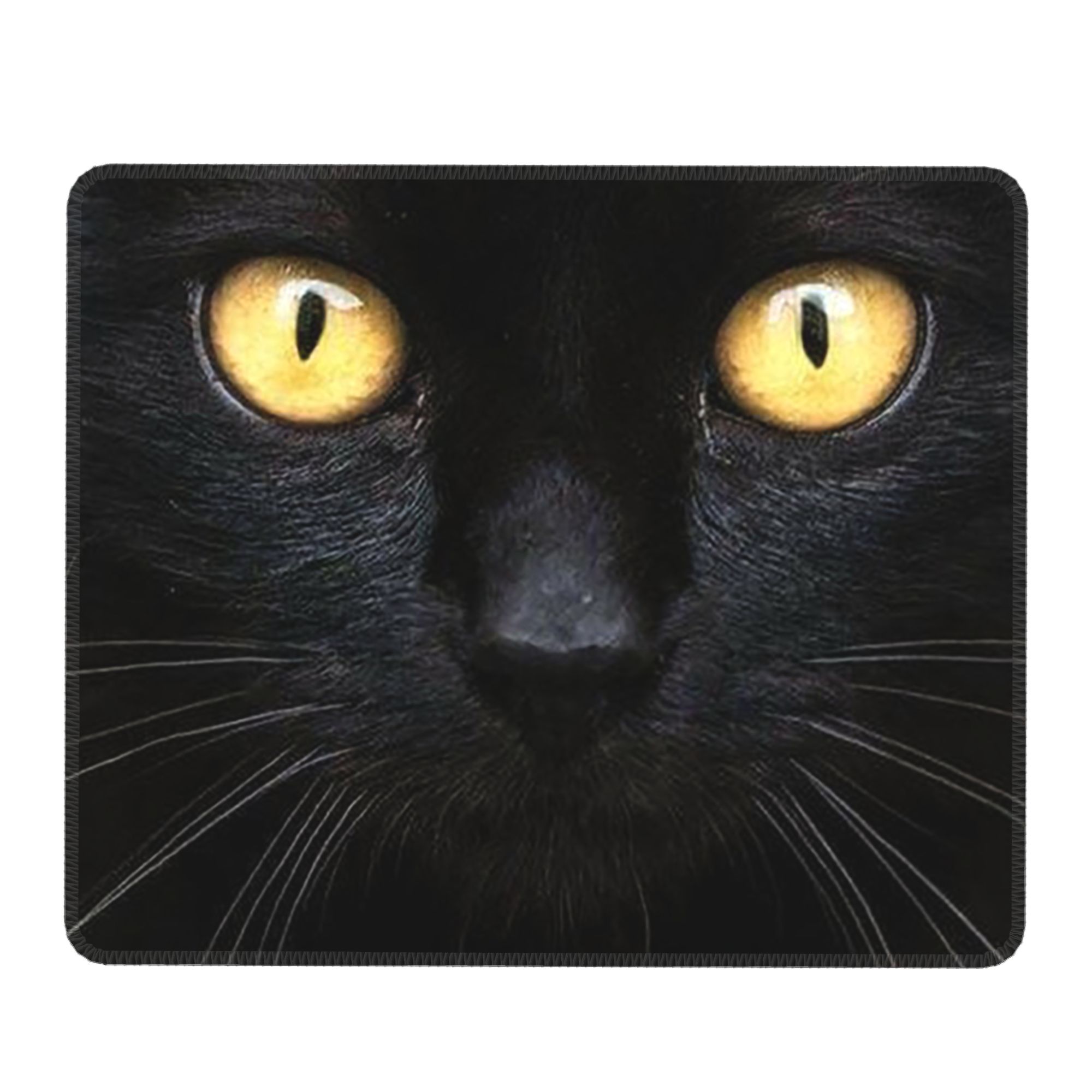 Black Cat Face And Yellow Eyes - Pc Gaming Yellow review and price