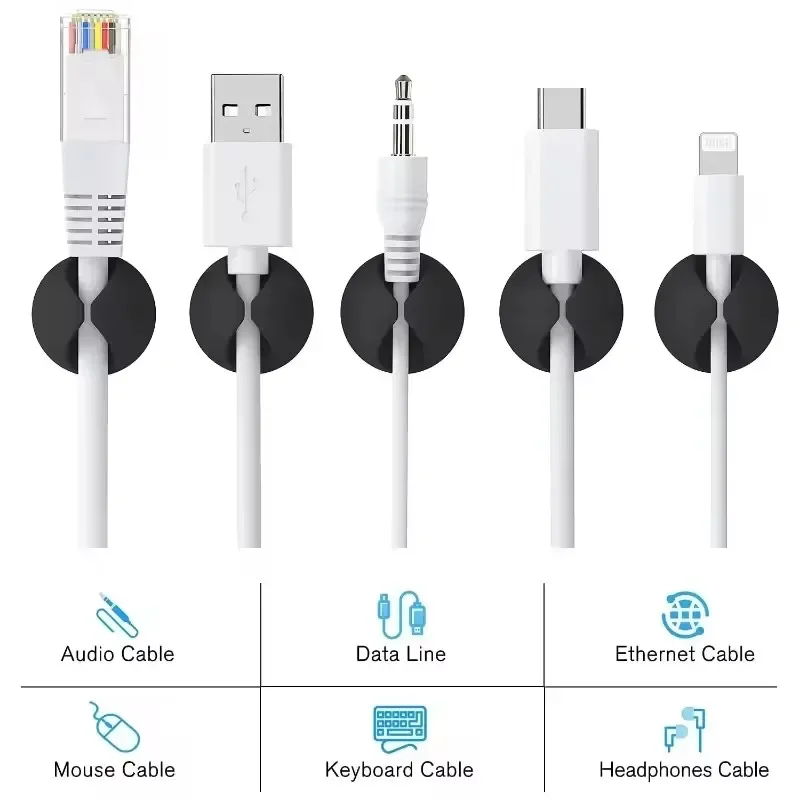 5/50Pcs Desktop Wall Cable Cli - Cable Management Sleeve review and price
