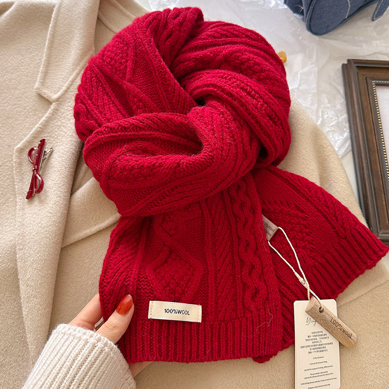 Luxury 100% Wool Scarf Women M - Cable Management Sleeve review and price